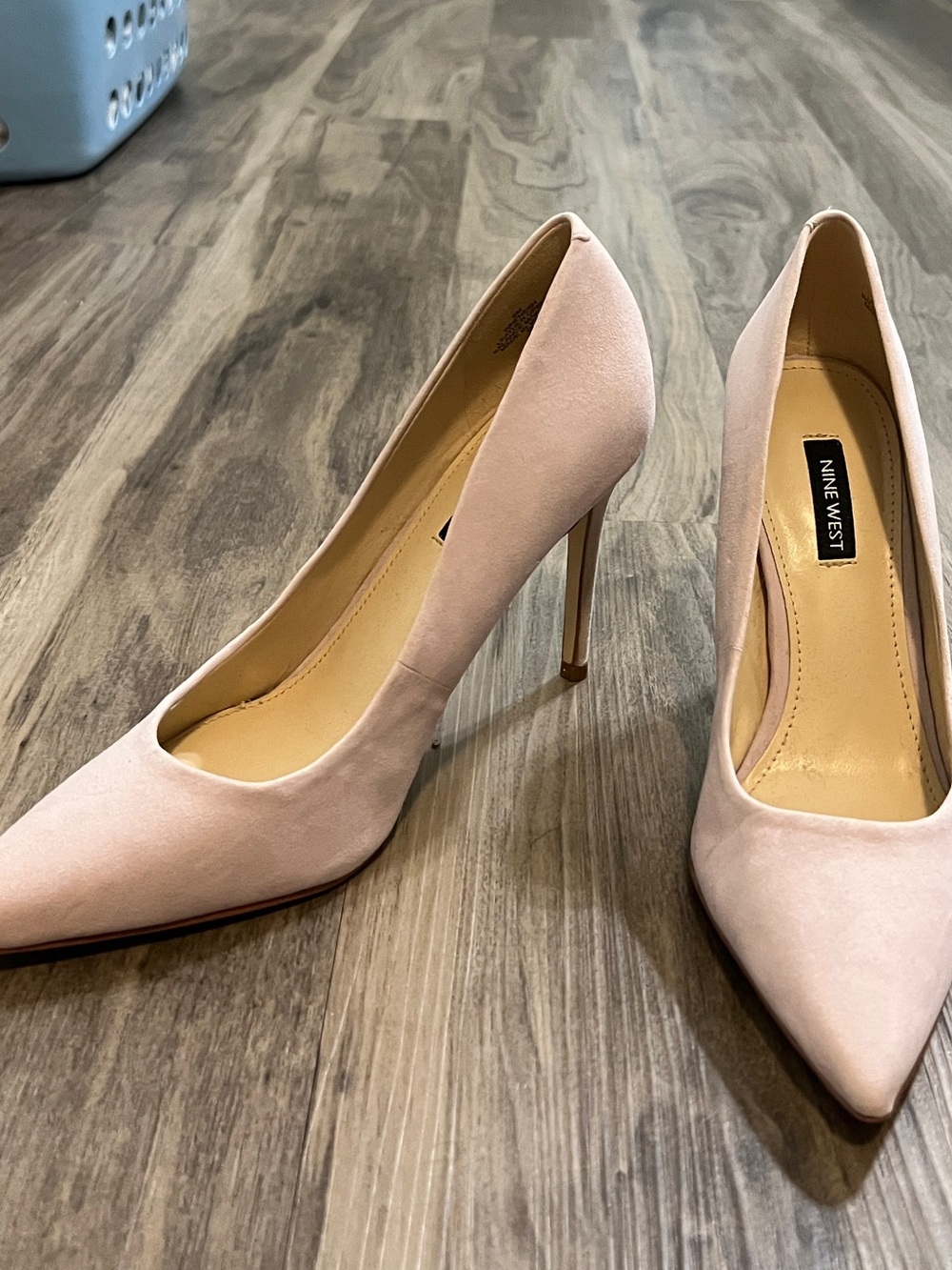 Nine West Blush Suede Pointed-Toe Stiletto Pumps